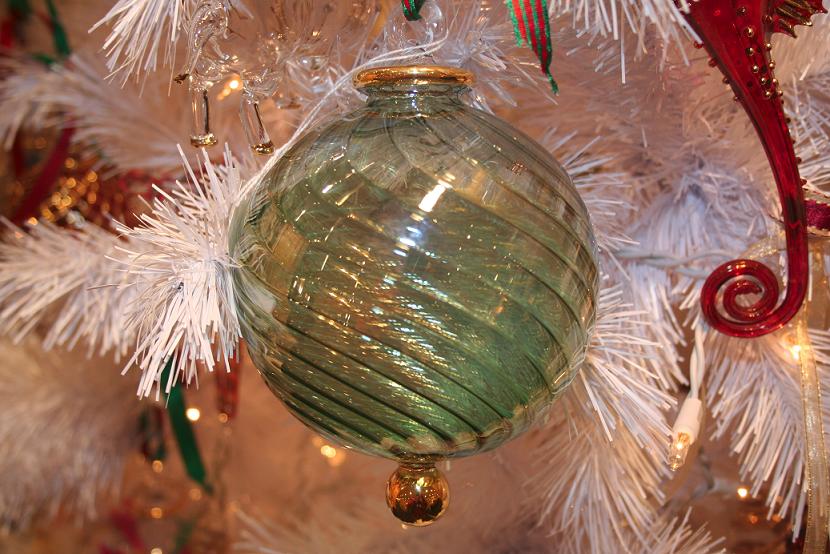 Hand blown swirl glass ornaments