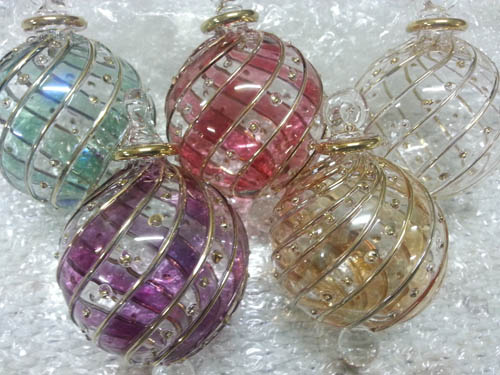 Hand blown glass lot of 5 pcs