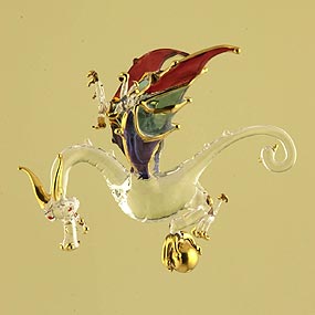 Glass Dragon Christmas Ornament