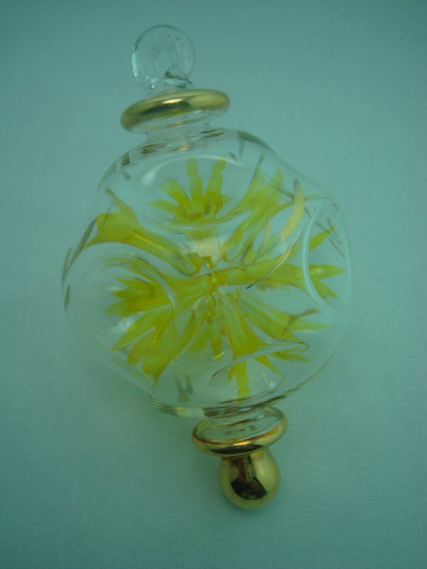 Blown glass firecracker christmas ornament ball