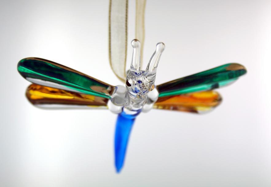 Hand blown glass Dragonfly