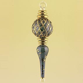 blown glass icicle christmas ornament