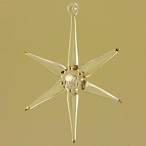 Glass sea star Christmas Ornament