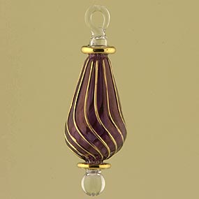 Tear drop blown glass Christmas ornament