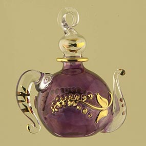 Teapot Glass Christmas Ornament