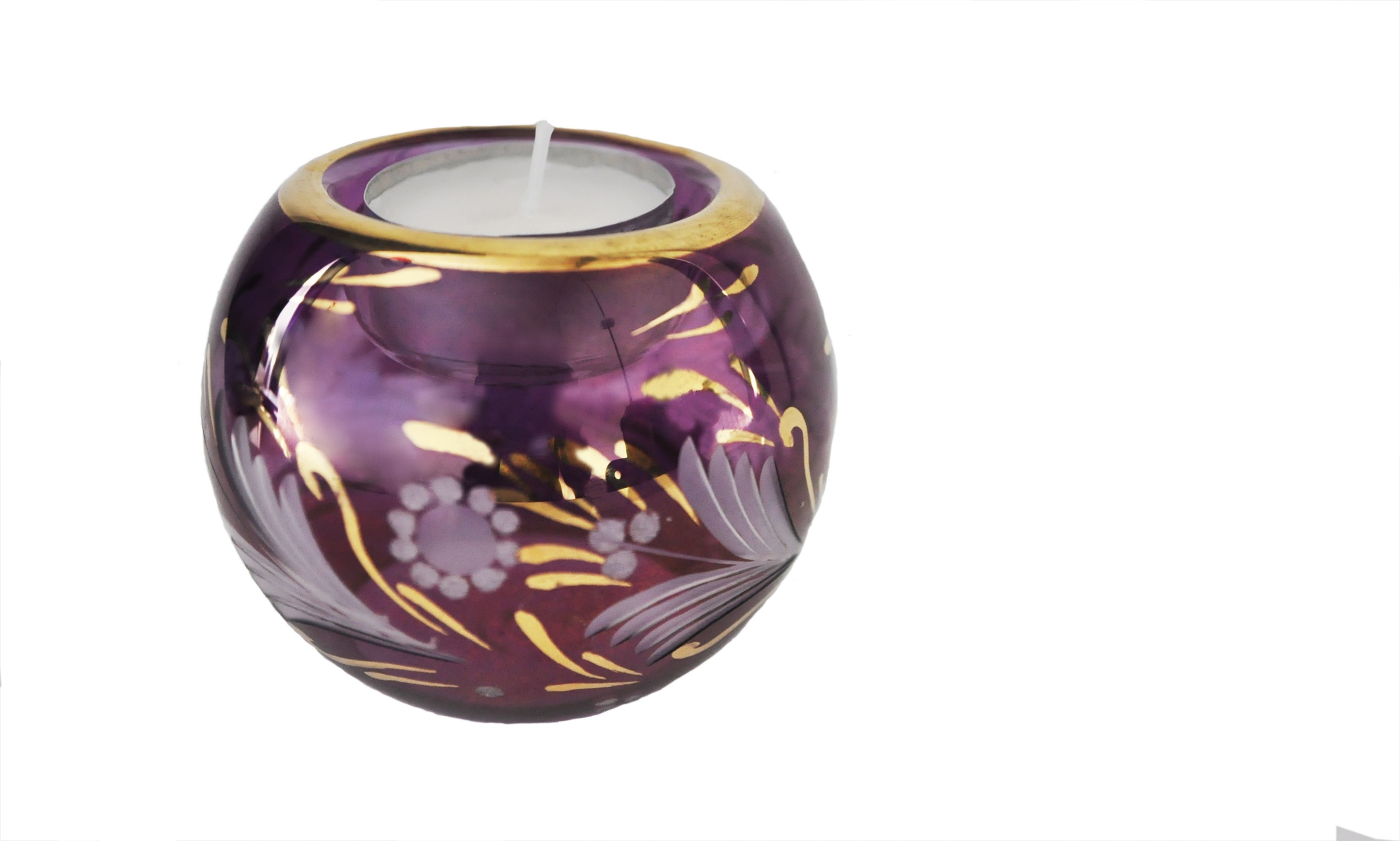 Blown glass tealight