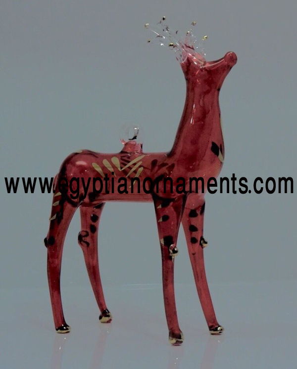 Hand Blown Glass Reindeer